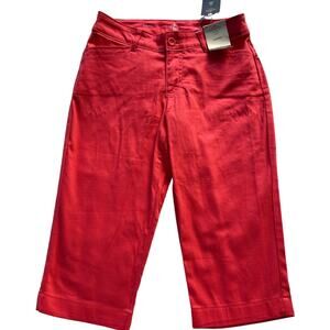 NWT St John's Bay Capri Pant Mid Rise secretly slender Sz 4 Petite  NWT